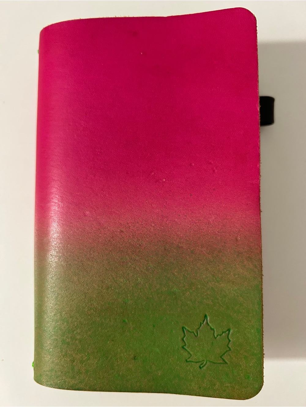 Gradient Pink to Green Folio Phone Case with Card Slots